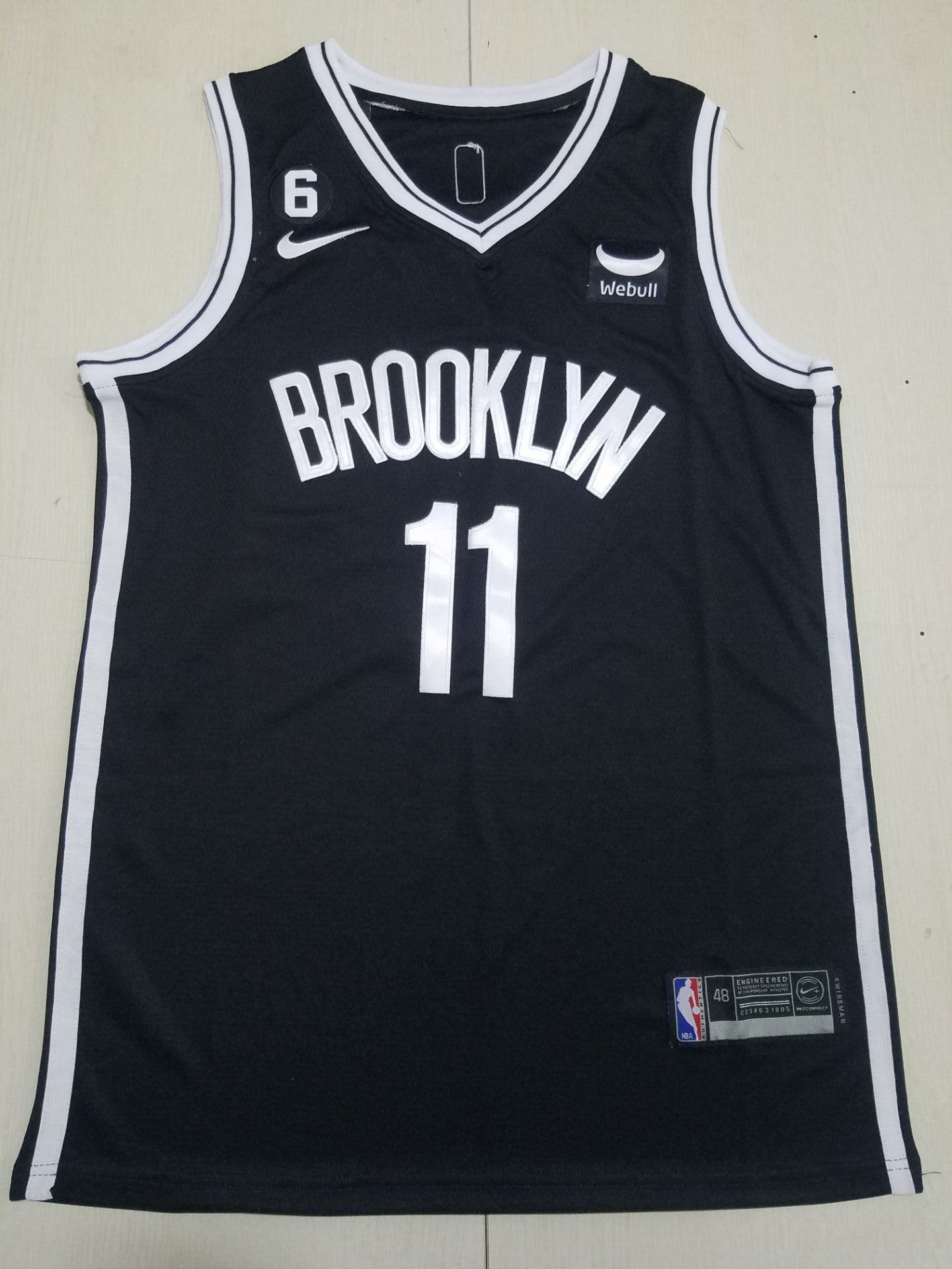 Men Brooklyn Nets #11 Irving Black 2022 Nike NBA Jersey